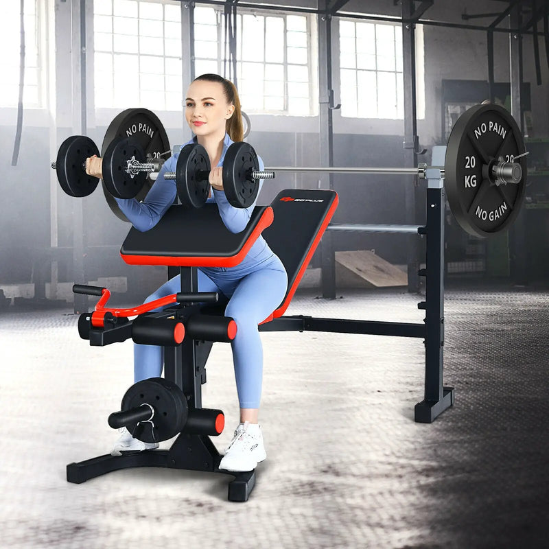 Adjustable Olympic Weight Bench for Full-body Workout and Strength Training by DirectDeals