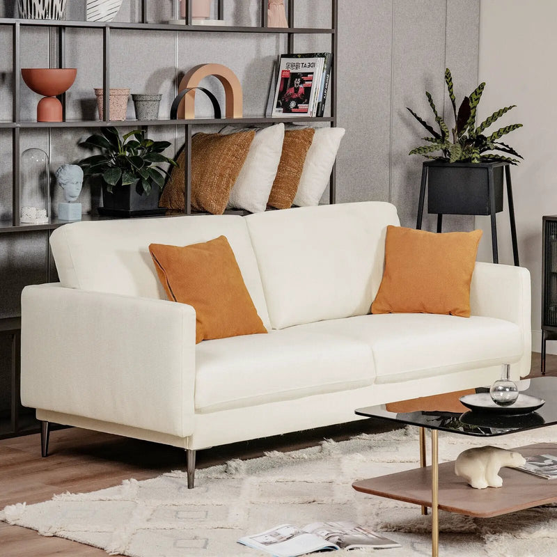Modern Loveseat with Comfy Backrest Cushions by DirectDeals