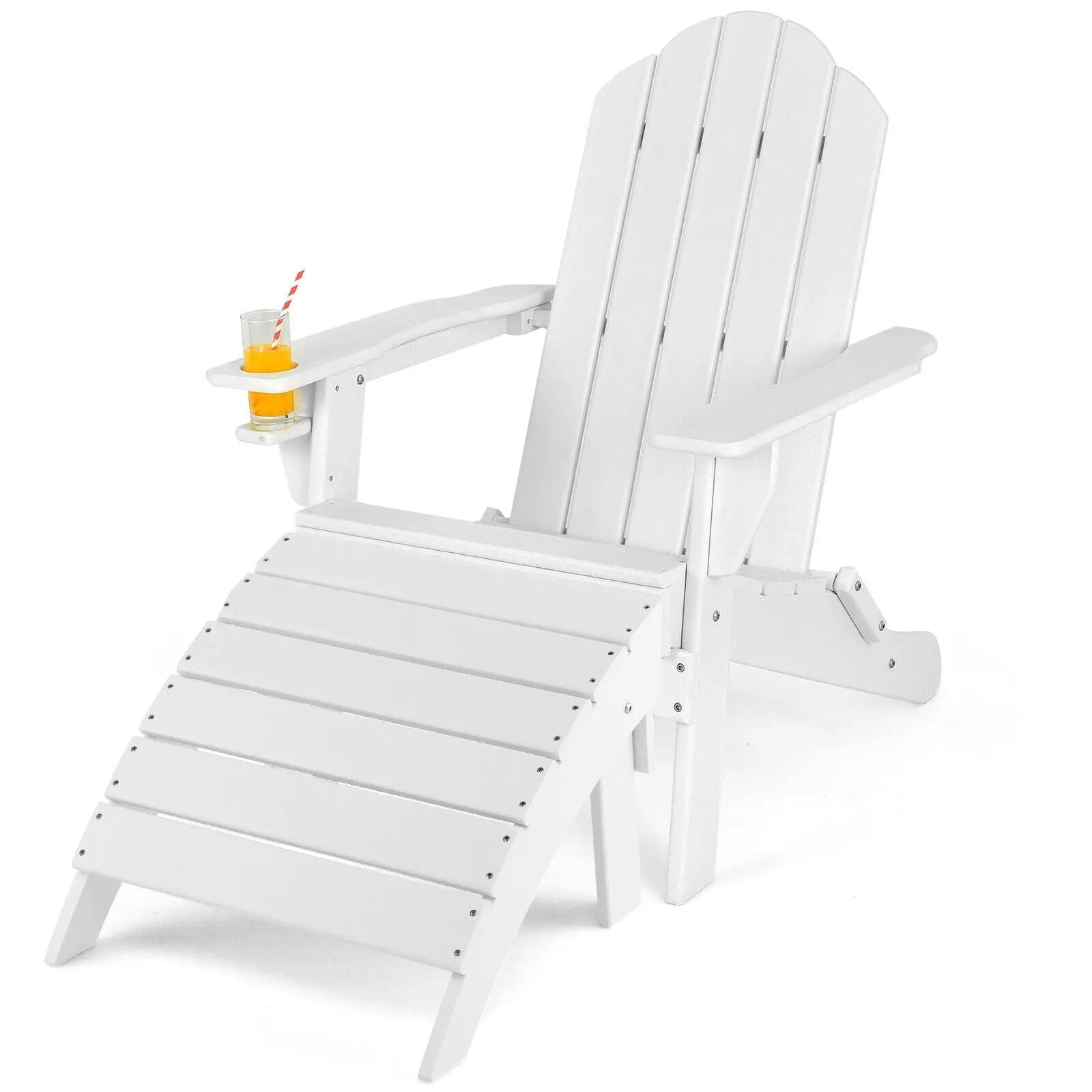 Adirondack Folding Ottoman with All Weather HDPE by DirectDeals