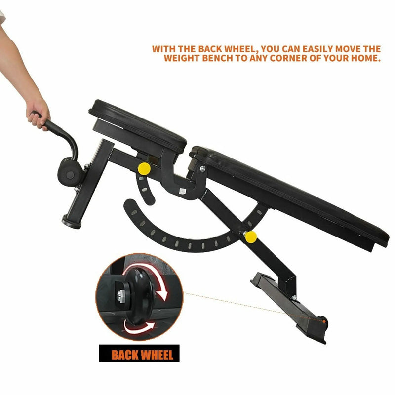 Rovix 1000LBS Multi-Functional Barbell Rack Squat Power Cage With Weight Bench (SAK35822) by SAKSBY WHOLESALE