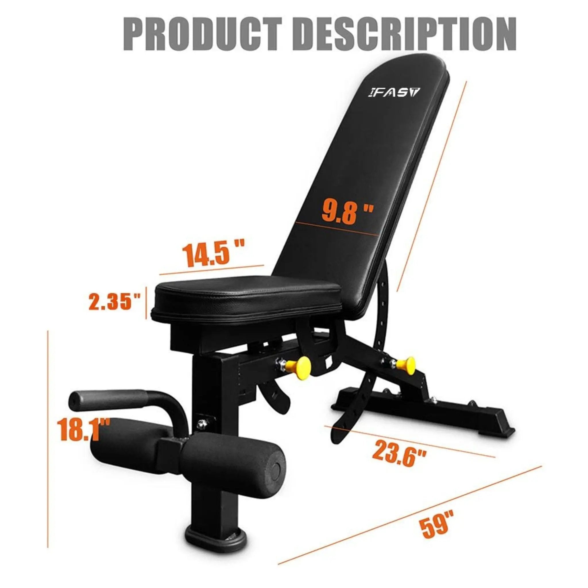 Rovix 1000LBS Multi-Functional Barbell Rack Squat Power Cage With Weight Bench (SAK35822) by SAKSBY WHOLESALE