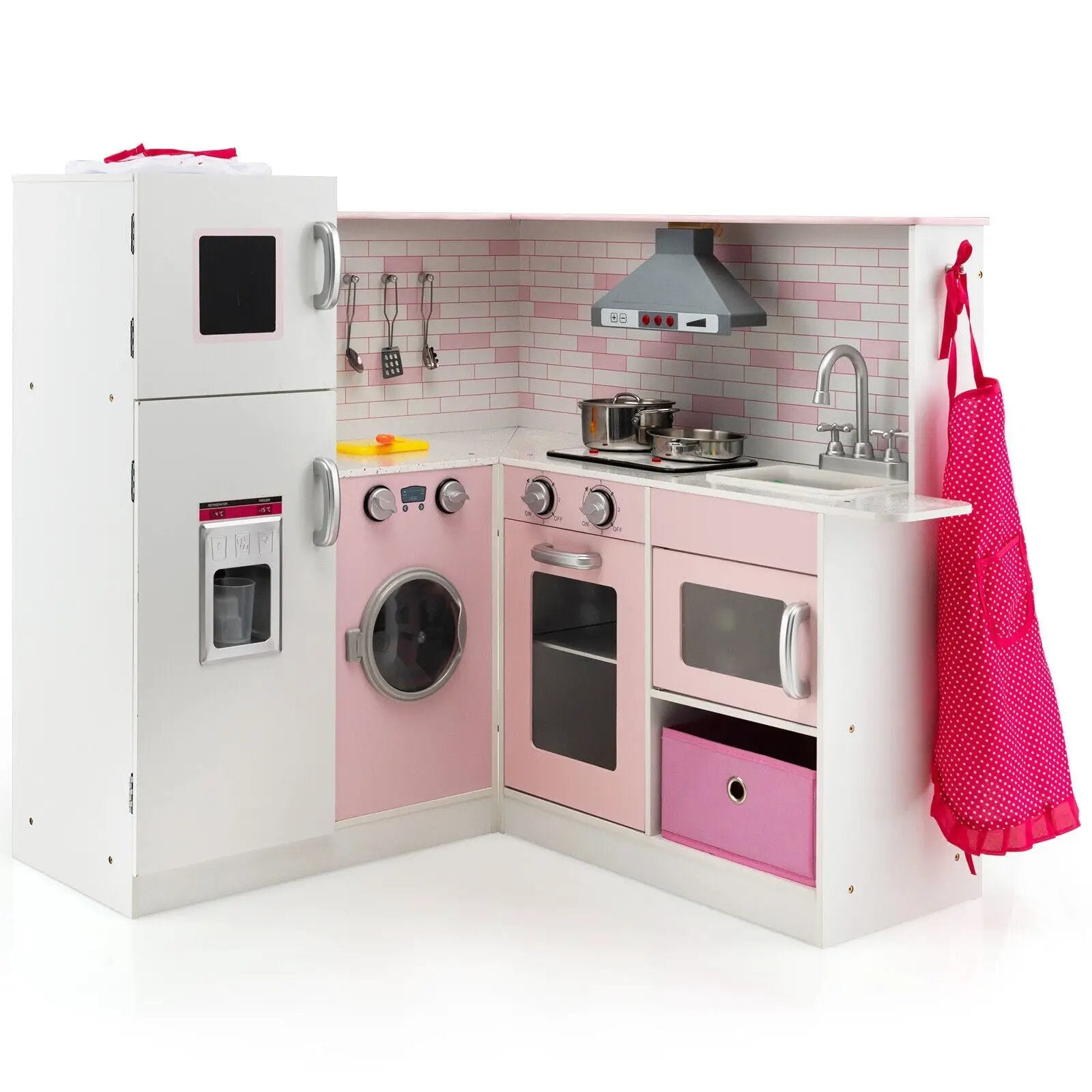 Corner Play Kitchen Wooden Toy Set with Sound and Light by DirectDeals