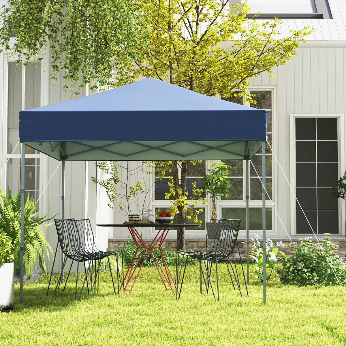 6.6 x 6.6 Feet Outdoor Pop-up Canopy Tent with UPF 50+ Sun Protection by DirectDeals