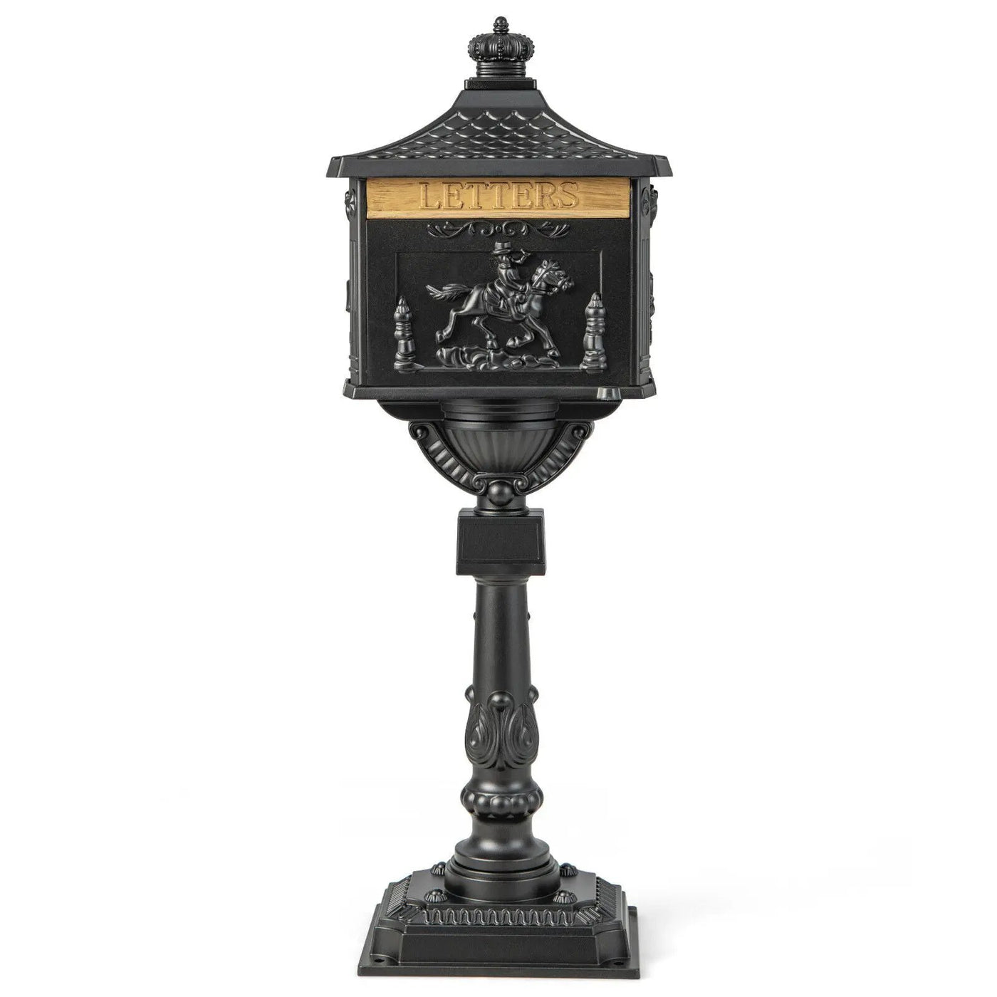 Retro Cast Aluminum Mailbox Security Postal Letter Box with Baffle Door by DirectDeals