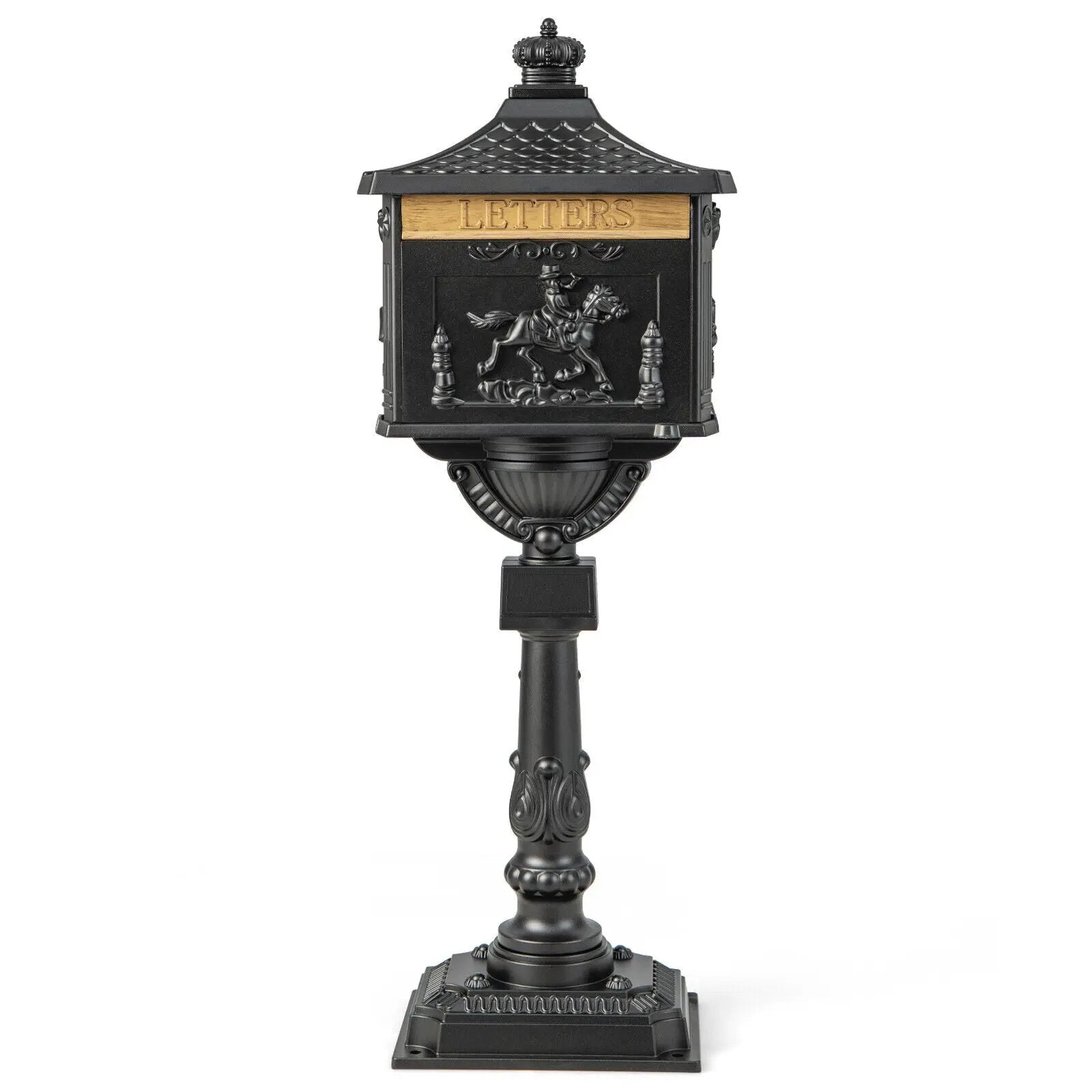 Retro Cast Aluminum Mailbox Security Postal Letter Box with Baffle Door by DirectDeals