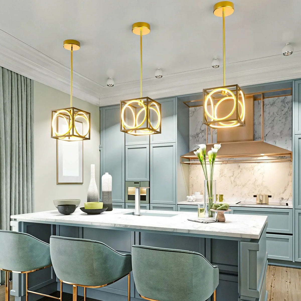 Modern LED Pendant Light with 42 Inches Adjustable Suspender by DirectDeals