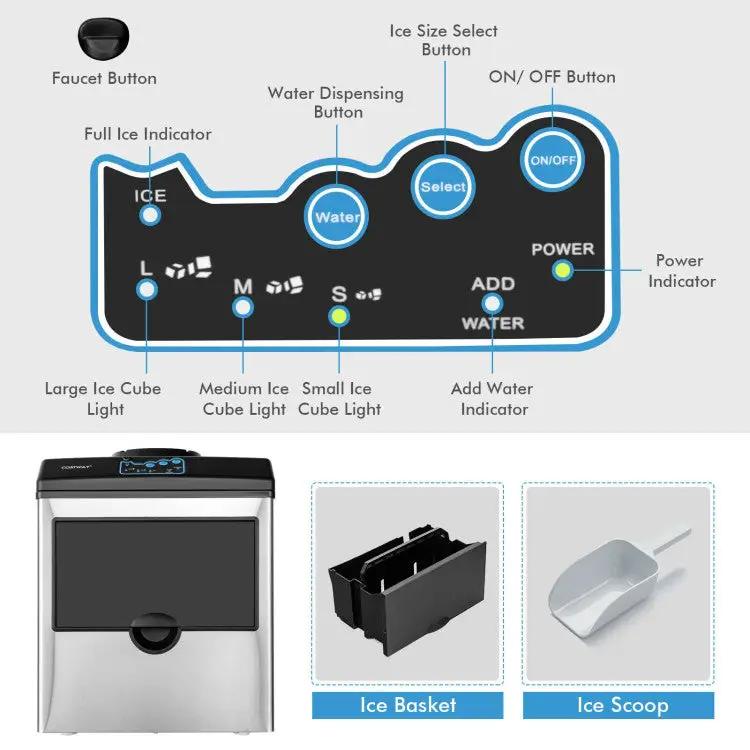 2-in-1 Ice Maker & Water Dispenser by DirectDeals