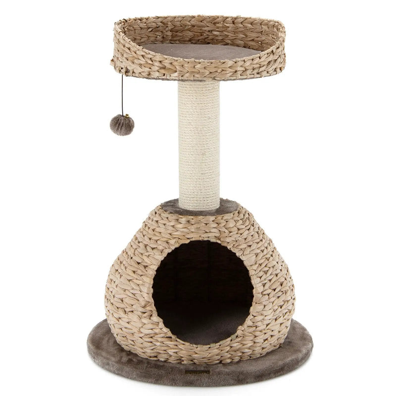 28 Inches Hand-Made Cat Tree Tower with Jump Platform by DirectDeals