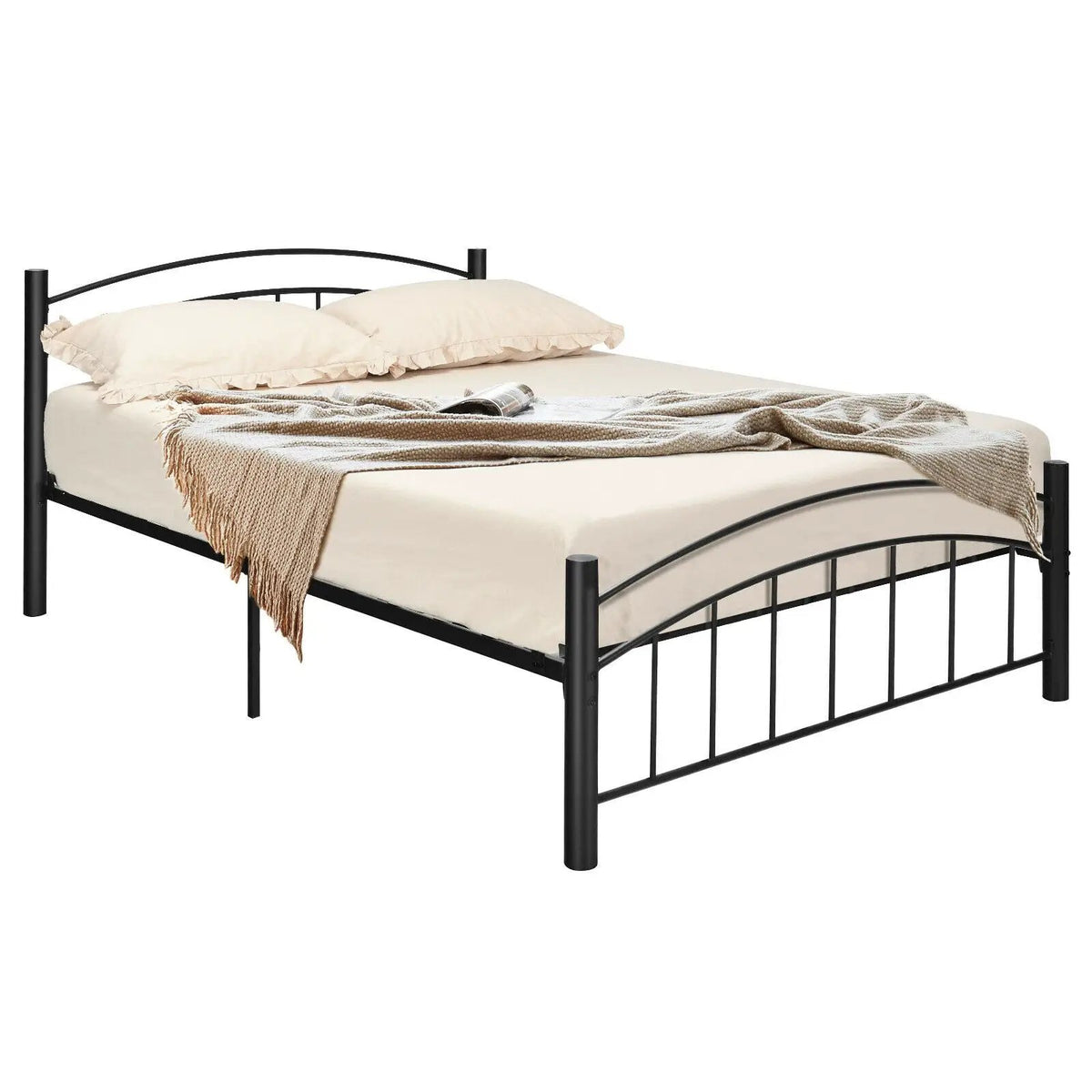 Modern Platform Bed with Headboard and Footboard by DirectDeals
