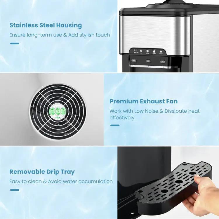 3-in-1 Water Cooler Dispenser with Ice Maker & Temp Settings by DirectDeals