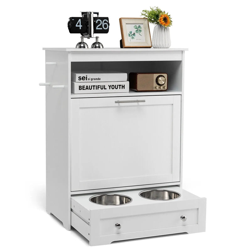 Pet Feeder Station with Stainless Steel Bowl by DirectDeals