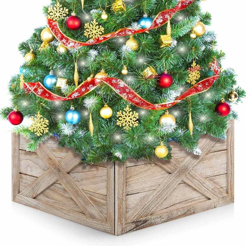 28.5 Inch Wooden Tree Collar Box for Indoor/Outdoor Use by DirectDeals