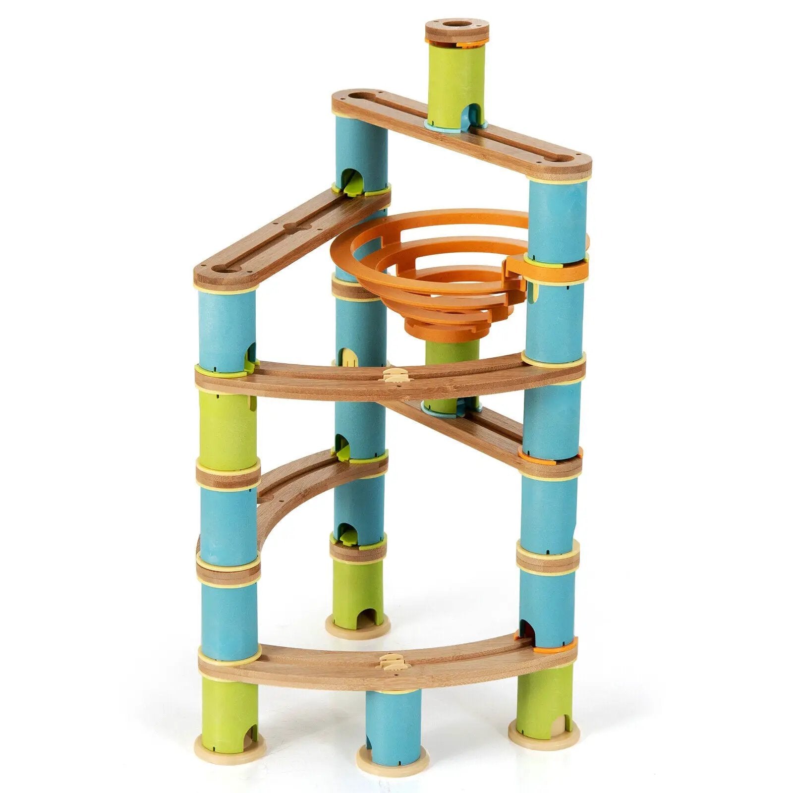 Bamboo Build Run Toy with Marbles for Kids Over 4 by DirectDeals