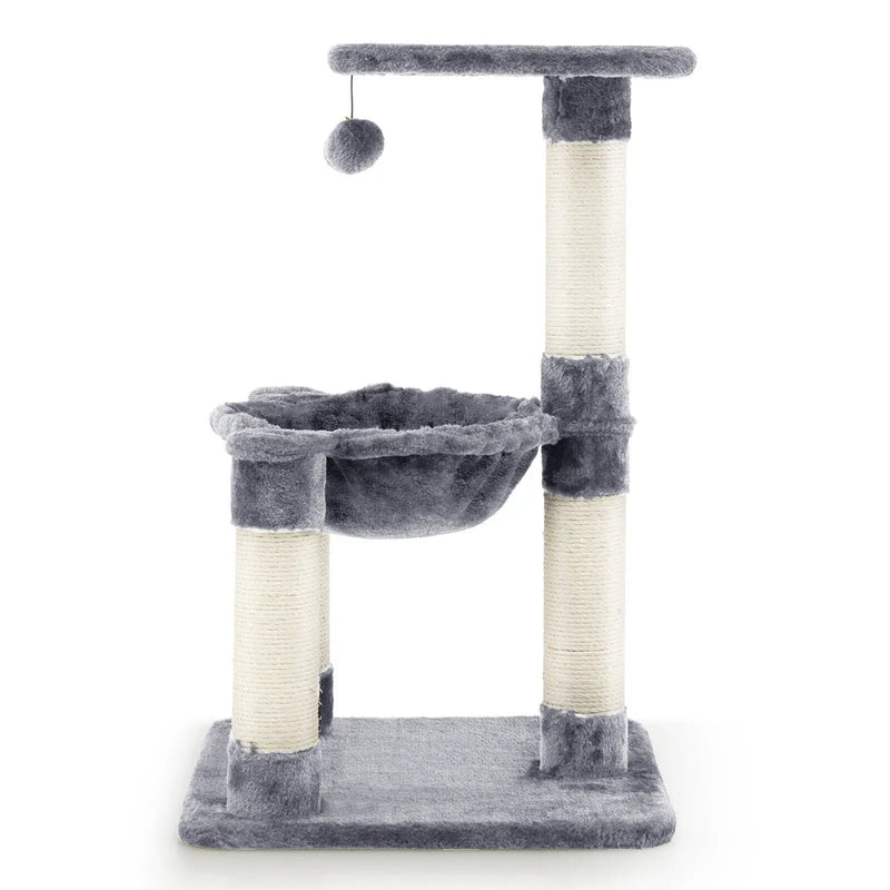 Multi-level Cat Tree with Scratching Posts and Cat Hammock by DirectDeals
