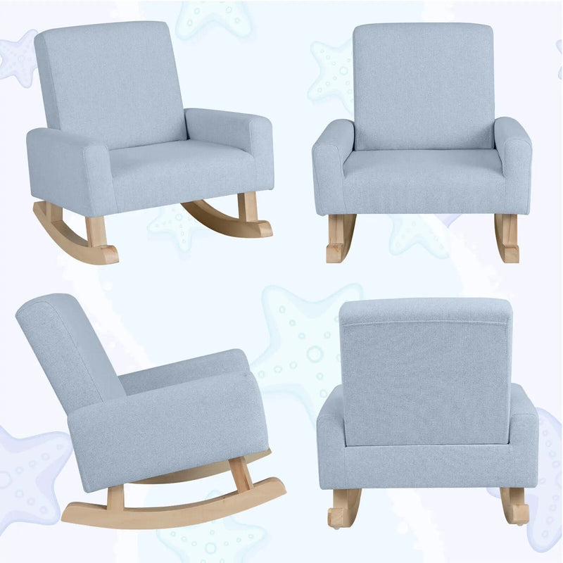 Kids Rocking Chair with Solid Wood Legs by DirectDeals