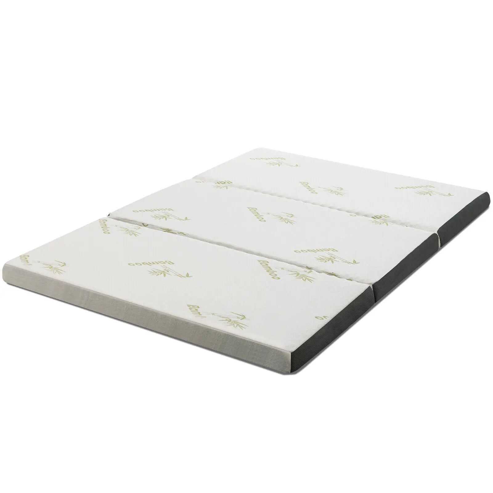 Portable Tri-fold Memory Foam Floor Mattress Topper Portable with Carrying Bag by DirectDeals