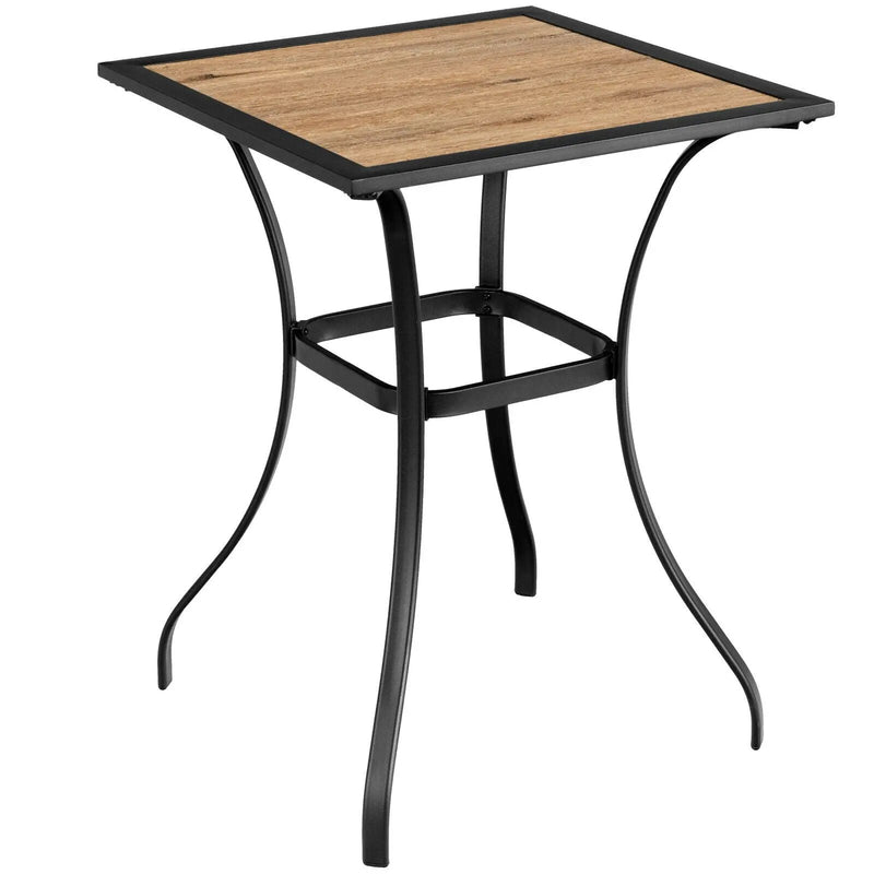 3 Pieces Patio Bar Set with 2 Bar Stools and 1 Square Table by DirectDeals