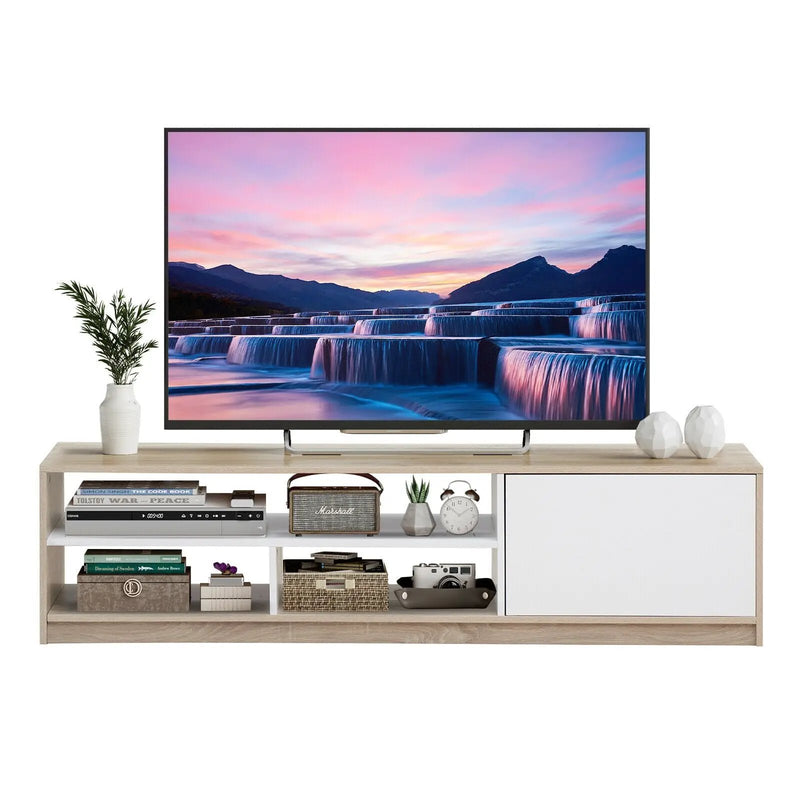 63 Inch TV Stand with Push-to-Open Door Cabinet for TVs up to 75 Inch by DirectDeals