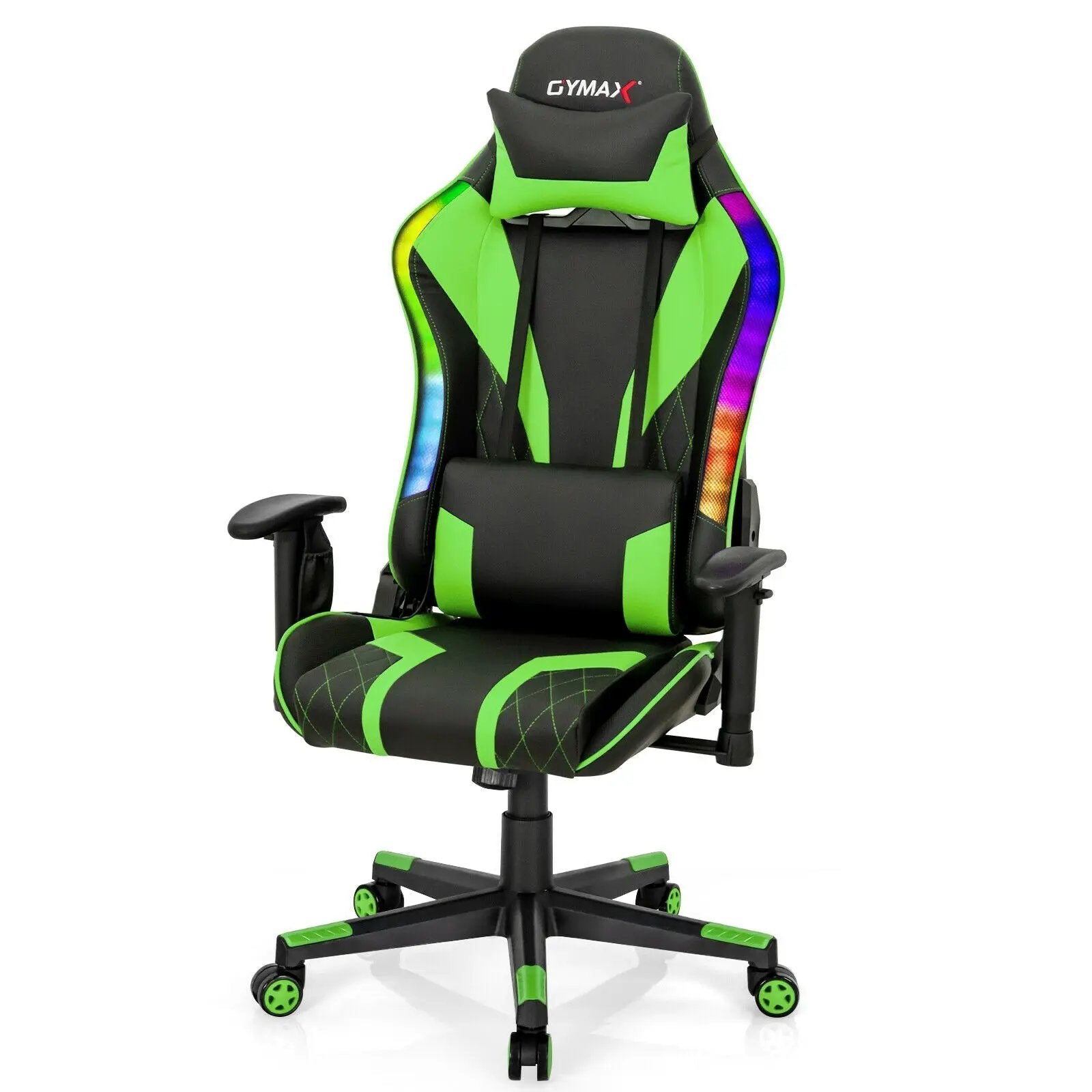 Gaming Chair Adjustable Swivel Computer Chair with Dynamic LED Lights by DirectDeals