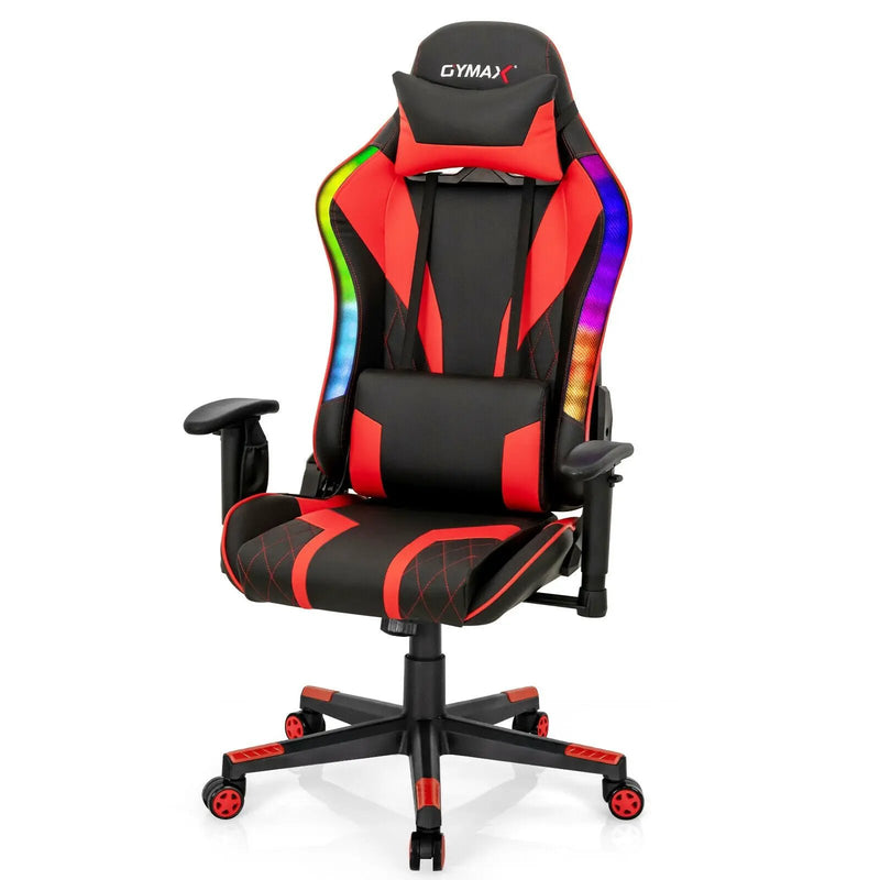 Gaming Chair Adjustable Swivel Computer Chair with Dynamic LED Lights by DirectDeals