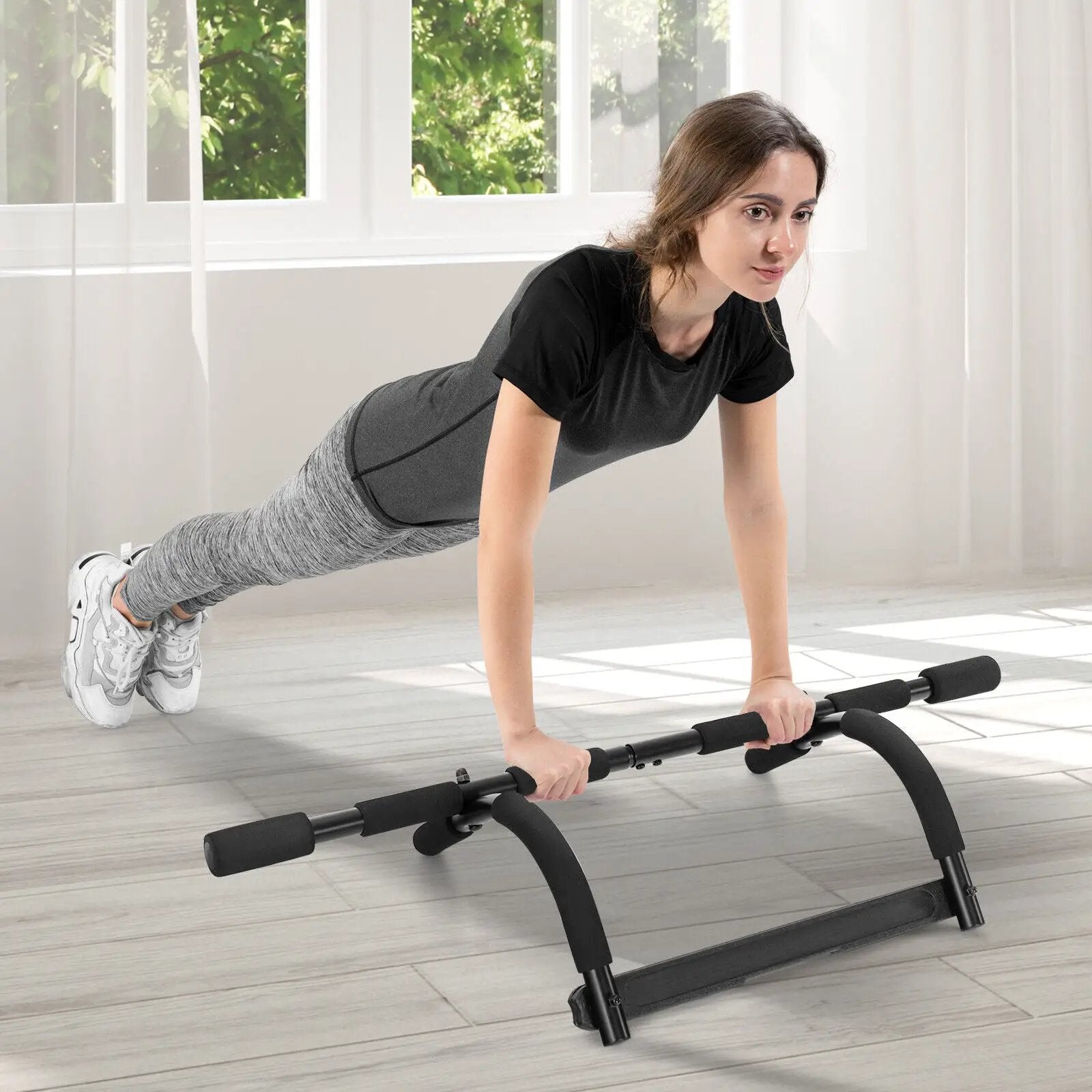 Multi-Grip Doorway Pull Up Bar with Foam Grips by DirectDeals