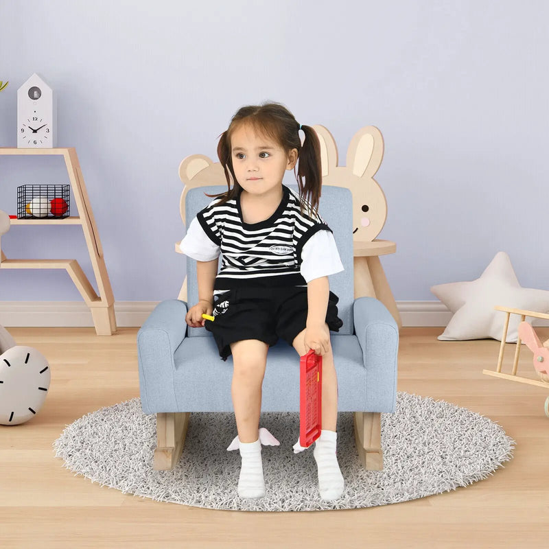 Kids Rocking Chair with Solid Wood Legs by DirectDeals