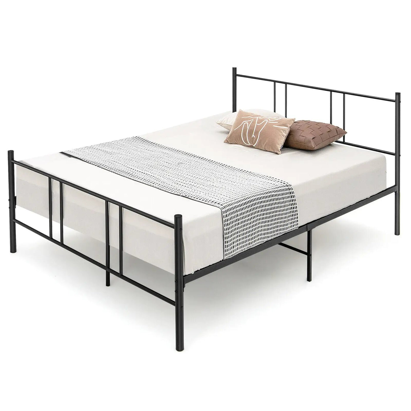 Full/Queen Size Platform Bed Frame with High Headboard by DirectDeals