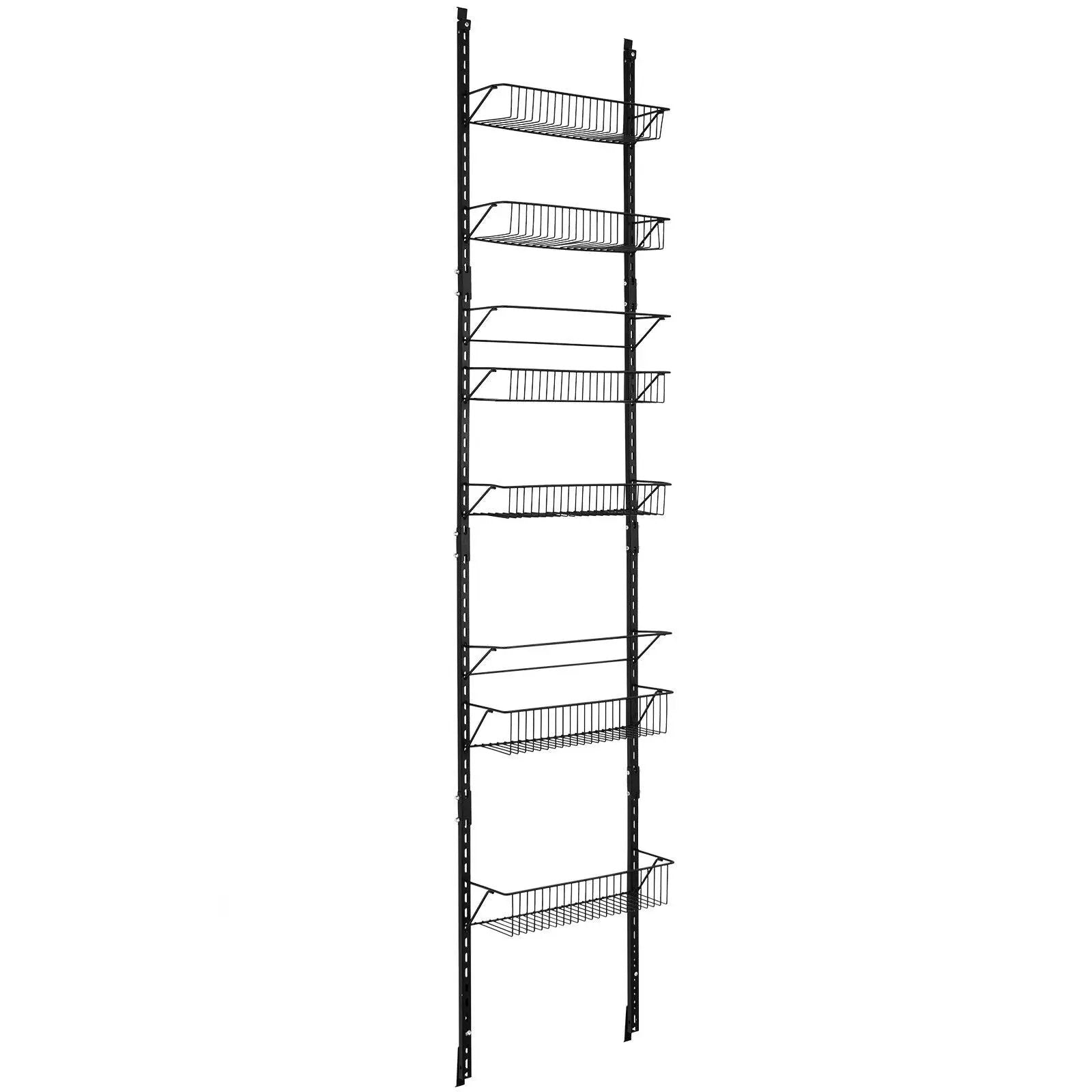 Over the Door Pantry Organizer Rack with Adjustable Door Hook and 6 Basket by DirectDeals
