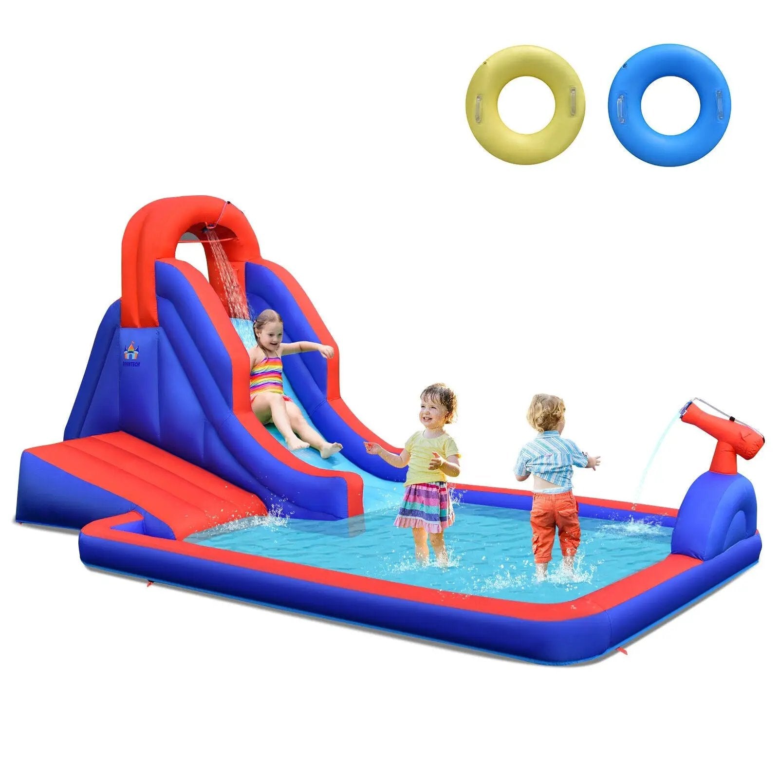 5-in-1 Inflatable Water Slide with Climbing Wall by DirectDeals