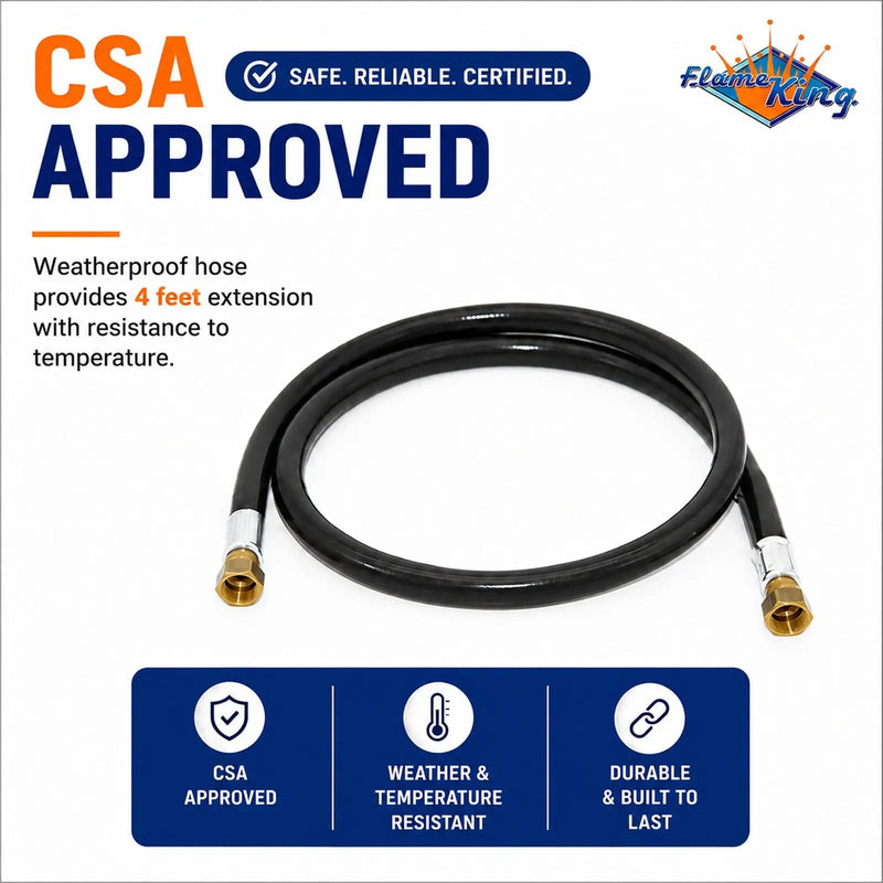 Flame King 48-Inch Thermo Rubber RV Slide Out Hose Assembly 3/8'' ID Female to Female by Flame King Products