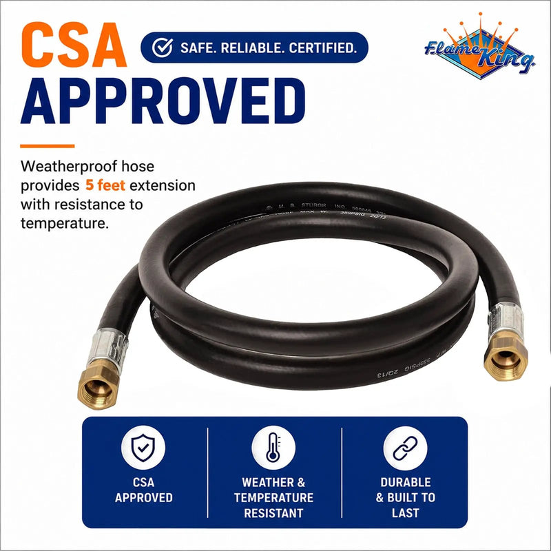 Flame King Thermo Rubber RV Slide Out Hose Assembly, 60 Inch, 3/8 Inch ID, Female to Female by Flame King Products