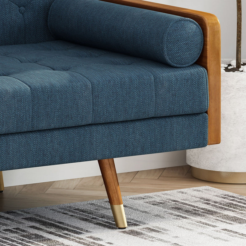 Aidan Mid Century Modern Tufted Fabric Sofa by HouseOfZazla
