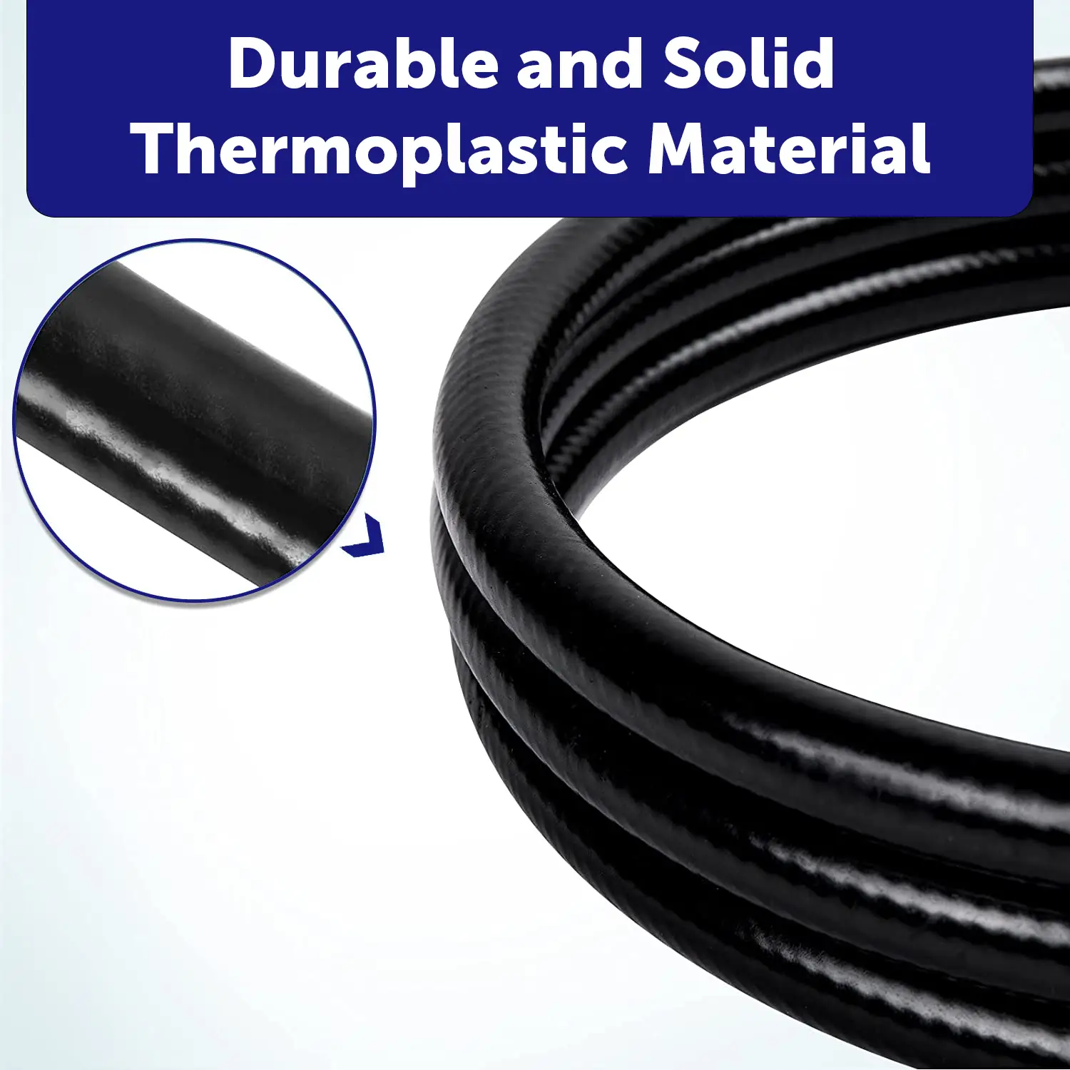 Flame King Connect Regulator to Gas Piping, Propane Thermo Plastic Rubber Hose Assembly, 120-inch, 3/8-inch ID for RVs and Travel Trailers by Flame King Products