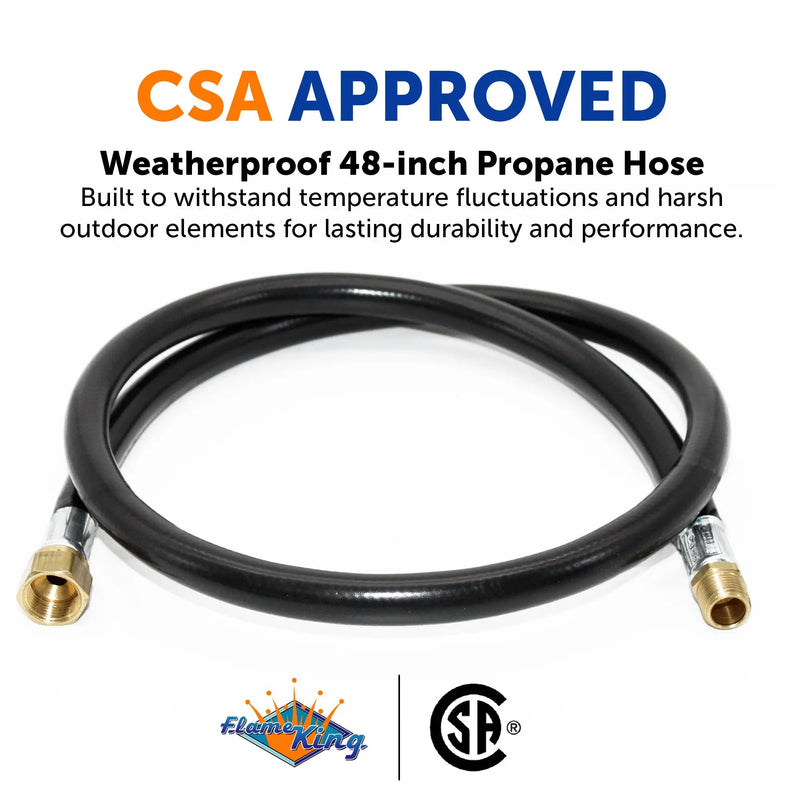 Flame King Thermo Plastic Hose Assembly for LP and Natural Gas, 48 Inch, 3/8 Inch by Flame King Products