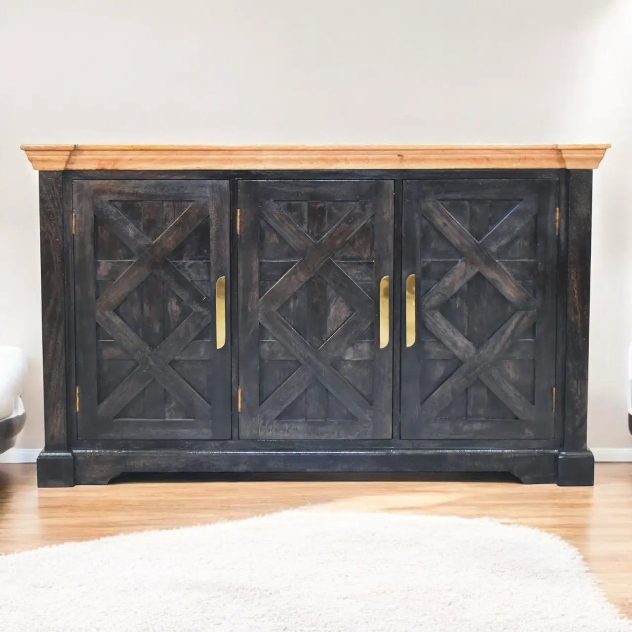 Regal - Rustic Sideboard - Black by HouseOfZazla