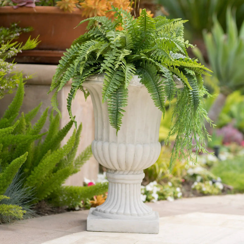 26.5" H Classic Antique White Italian Urn Planter by HouseOfZazla