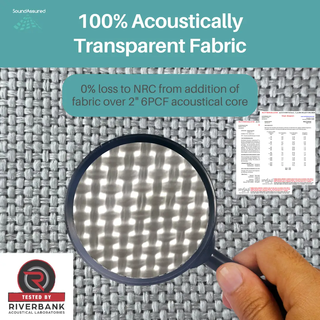 Dual Layer Acoustic Fabric for DIY Panels & Speakers by SoundAssured