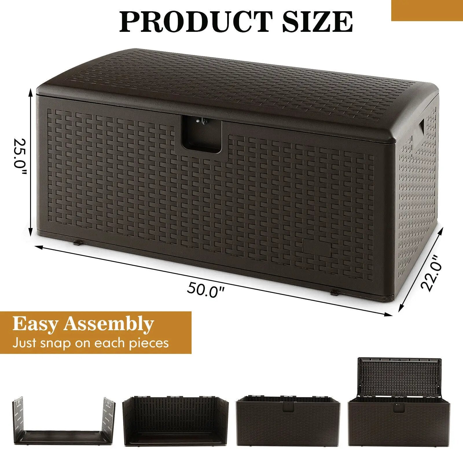 31/73/100 Gallon All Weather Storage Container with Lockable Lid by DirectDeals