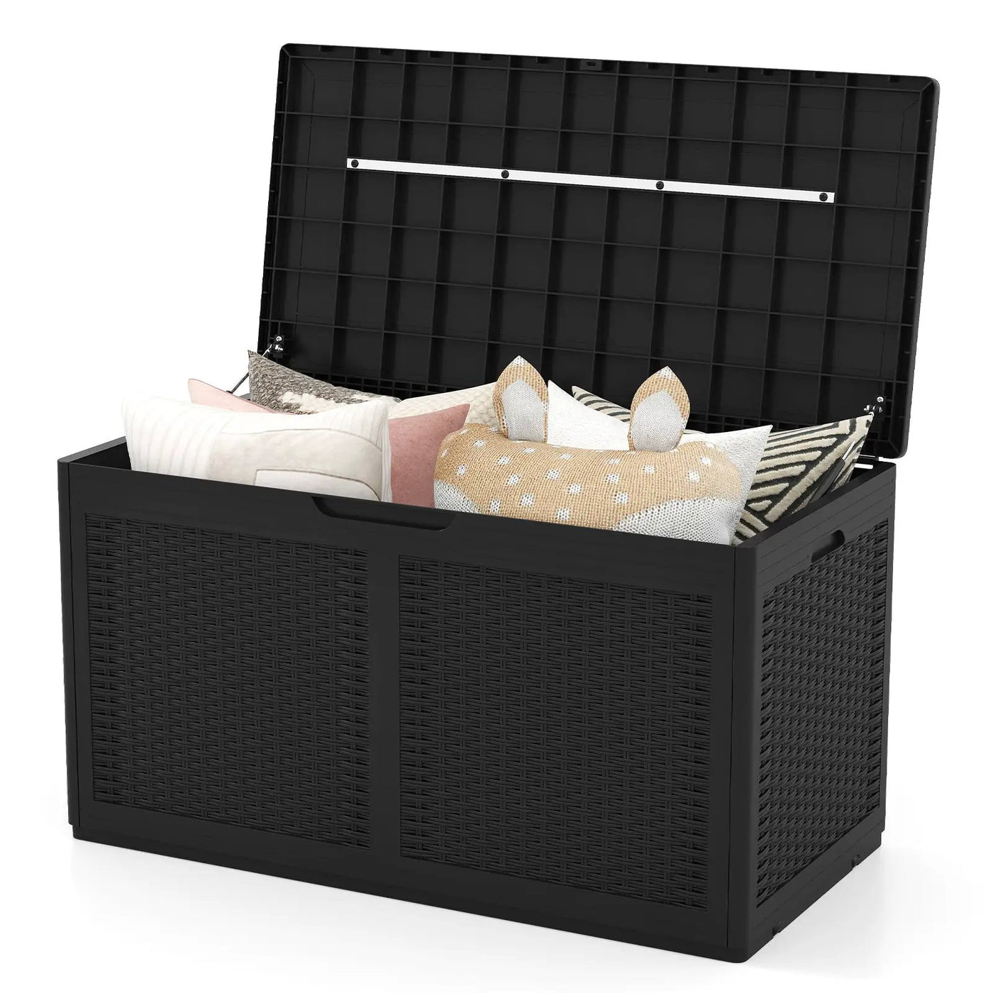 100 Gallon Resin Deck Box Outdoor Waterproof Storage Bench by DirectDeals