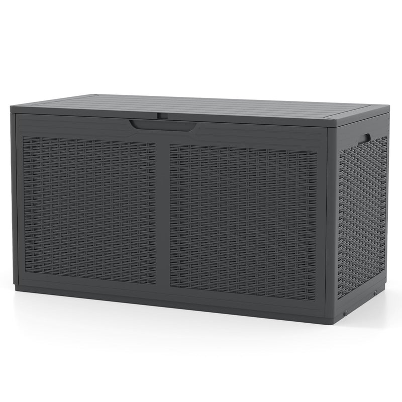 100 Gallon Resin Deck Box Outdoor Waterproof Storage Bench by DirectDeals