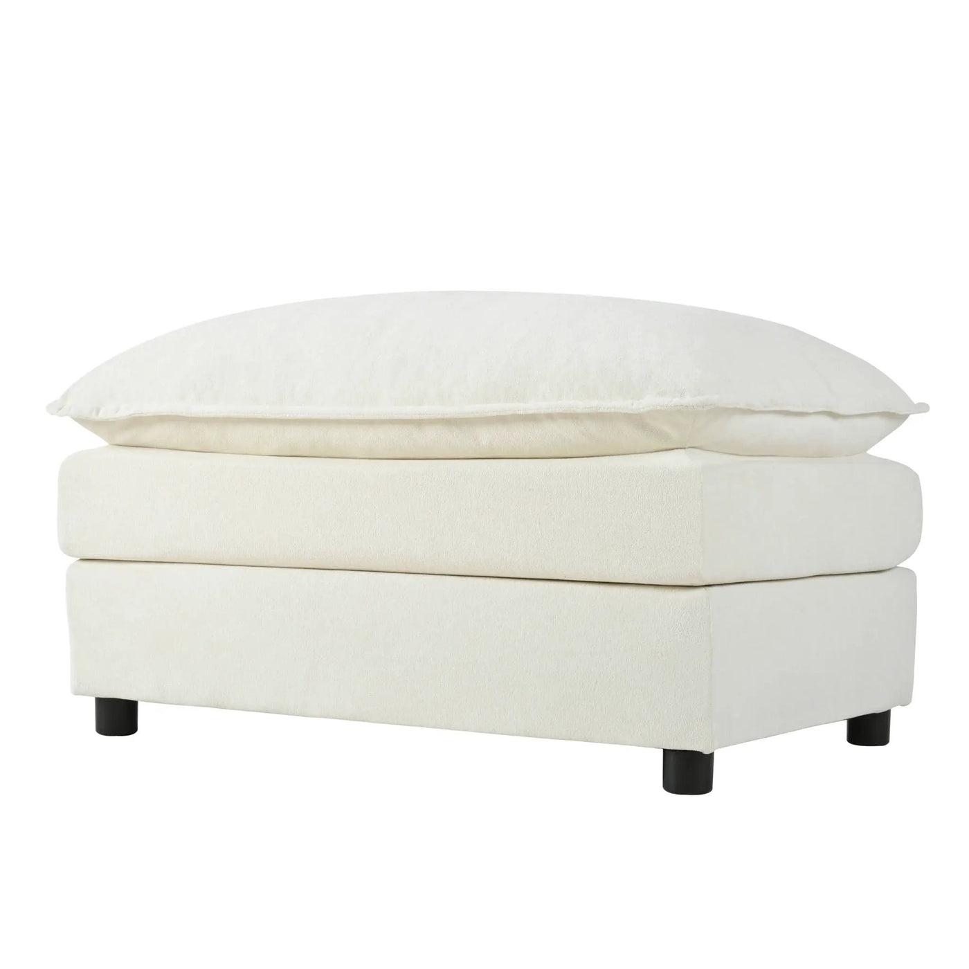 Modern Comfy Deep Seat Modular Sectional Sofa Cloud Couch With Ottoman by HouseOfZazla
