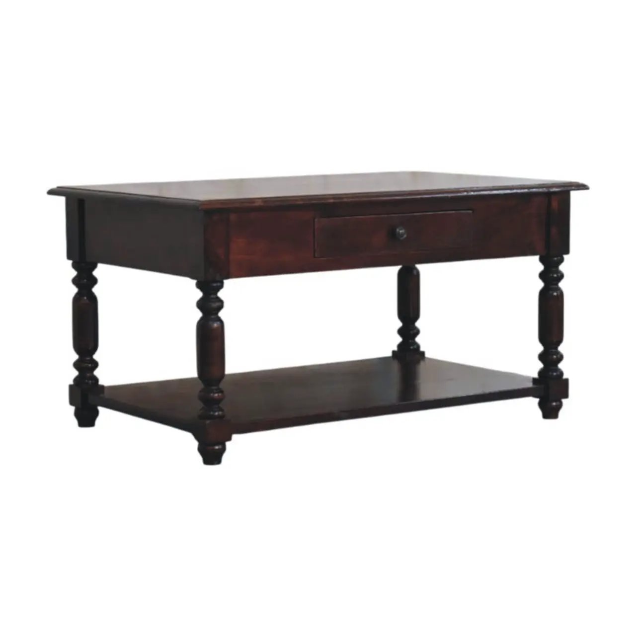 Turned Legs Drawer Table by Unique Piece Furniture