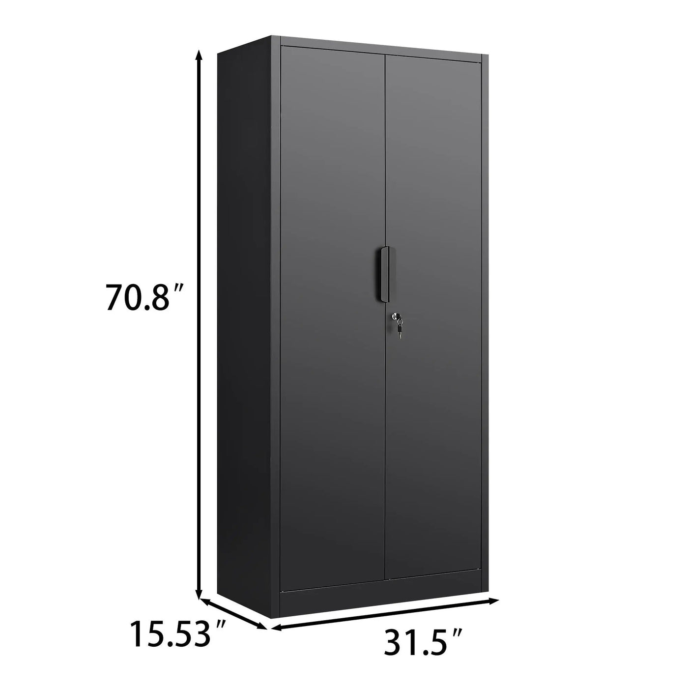 2 Door File Cabinet With Lock, 4 Adjustable Shelves, Heavy-Duty by HouseOfZazla