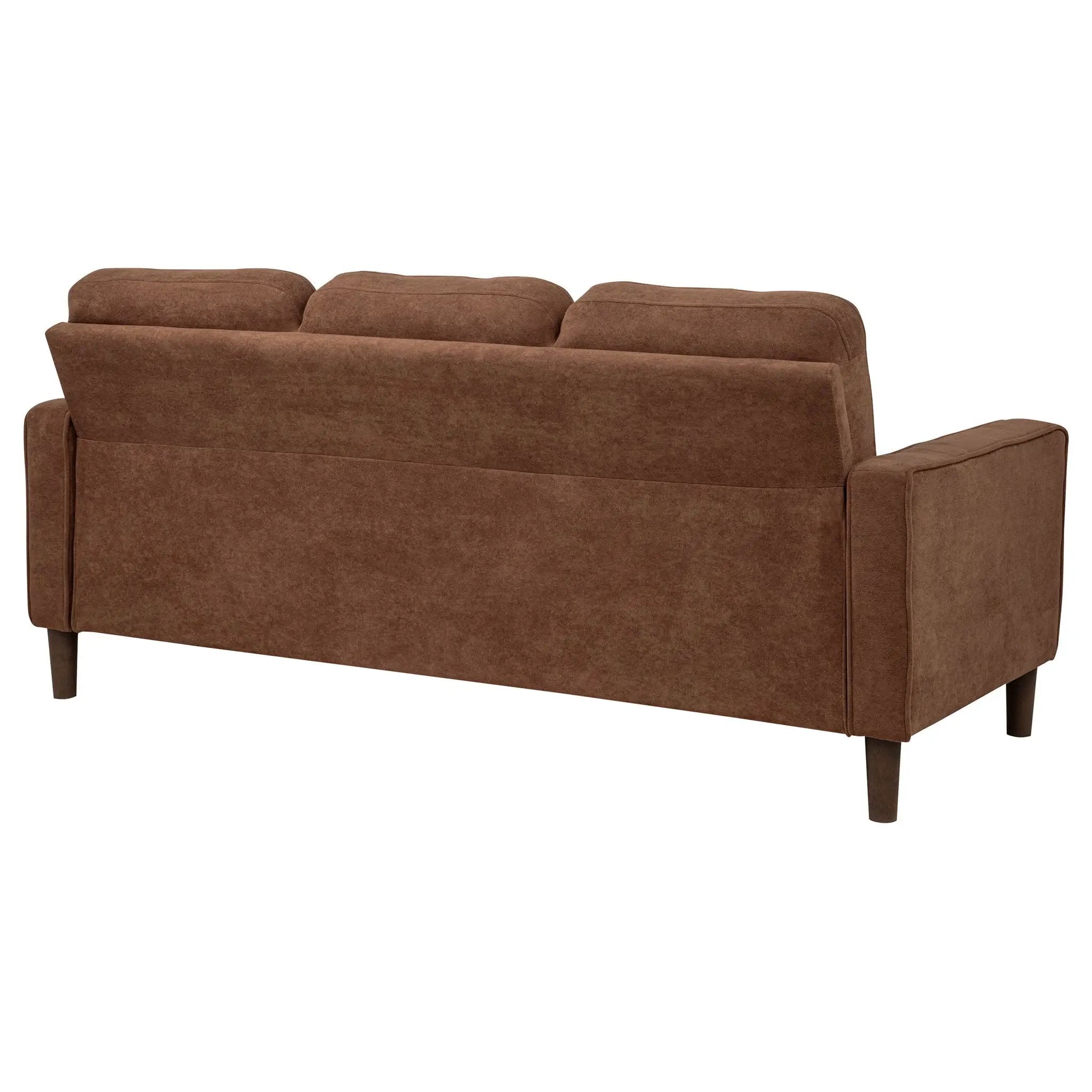 Bowen II Fabric Upholstered Track Arm Sofa Rust by Unique Piece Furniture