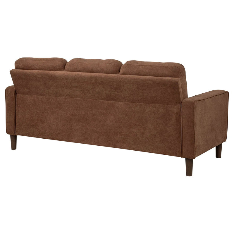 Bowen II Fabric Upholstered Track Arm Sofa Rust by Unique Piece Furniture
