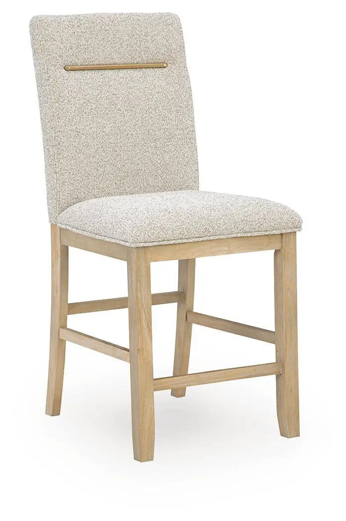 Lasinger - Upholstered Barstool (Set of 2) - Light Brown by Unique Piece Furniture