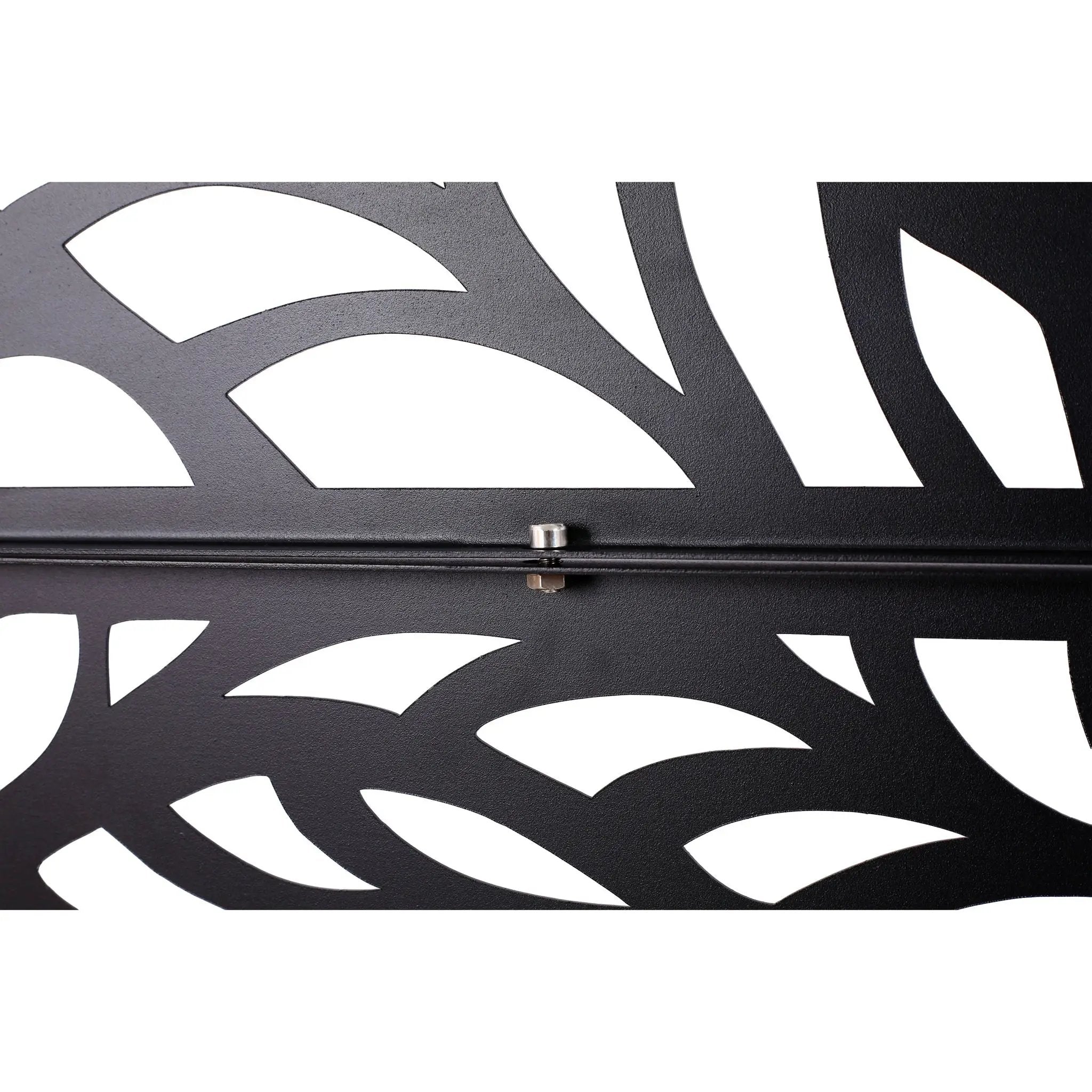 Outdoor & Indoor Privacy Screen Metal Privacy Screen, Freestanding Decorative Privacy Screen For Deck Balcony Patio - Black by HouseOfZazla