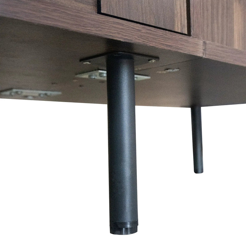 78" TV Stand With Storage Cabinets For Living Room - Walnut by HouseOfZazla