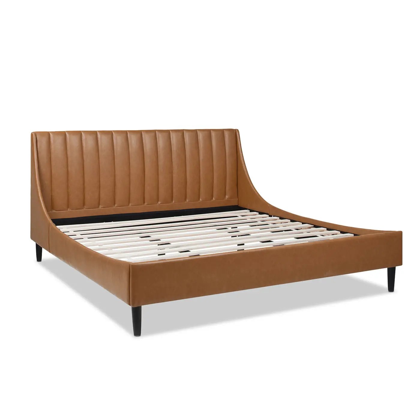 Aspen - Vertical Tufted Modern Headboard Platform Bed Set by HouseOfZazla