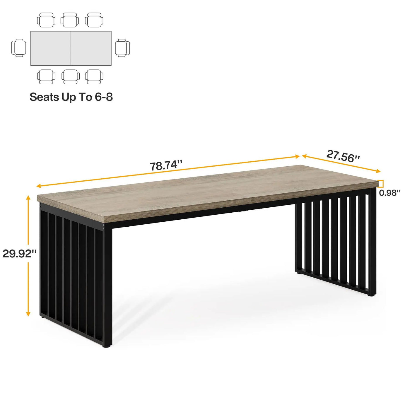 Double Computer Desk For 2 Person, Extra Long Workstation by HouseOfZazla